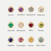 Dahlia 3mm Birthstone Stud Earrings