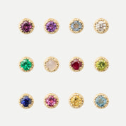 Dahlia 3mm Birthstone Stud Earrings