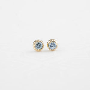 Dahlia Stud Earrings - Montana Sapphire