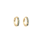 Montana Sapphire Huggie Earrings, 12.5mm
