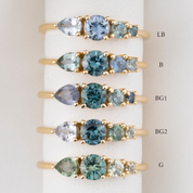 【即日配送】ドロップレッツリング ・0.84ct・マダガスカル＆モンタナ産サファイア・K14YG