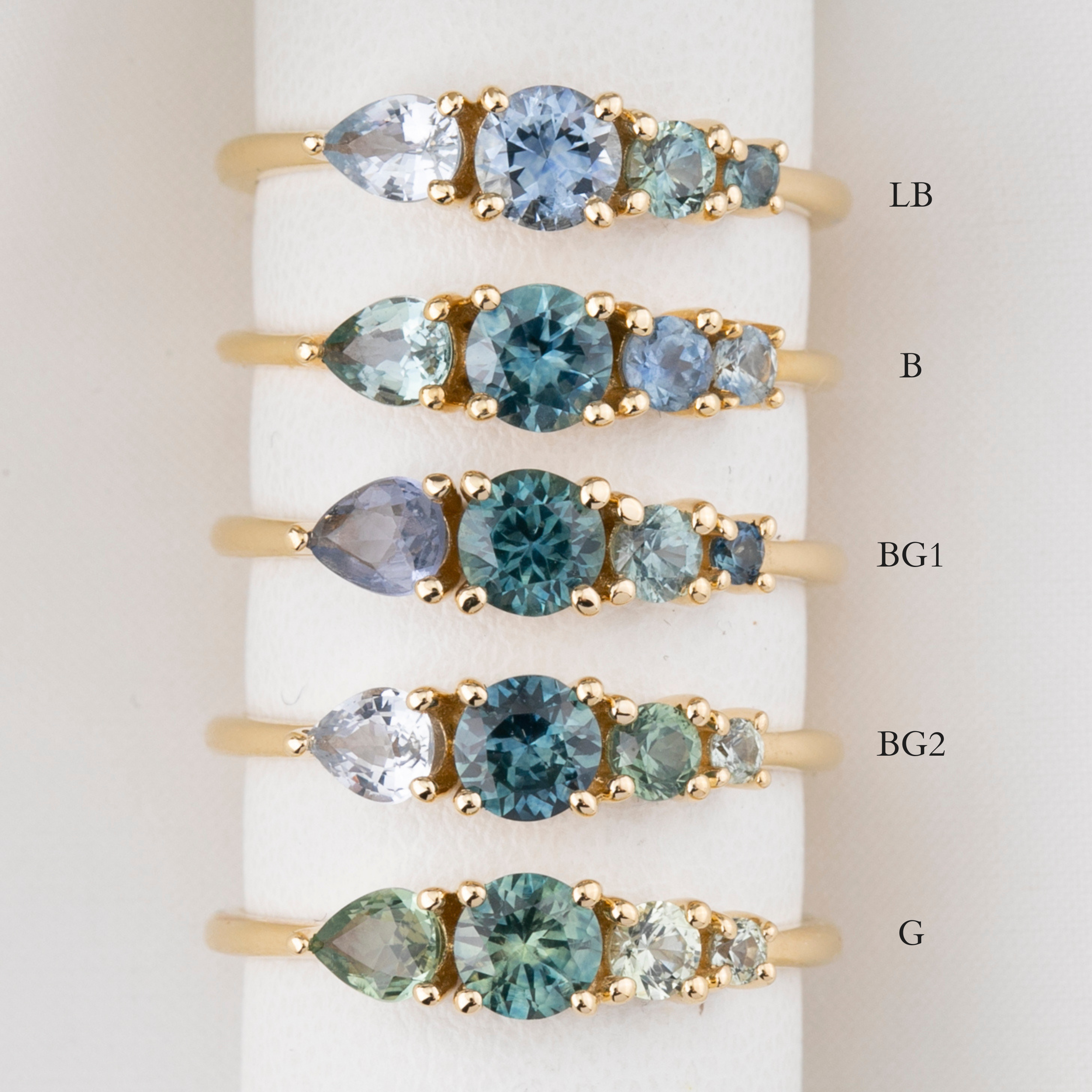 【即日配送】ドロップレッツリング ・0.84ct・マダガスカル＆モンタナ産サファイア・K14YG