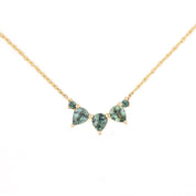 Gloria Blue Green Sapphire Necklace (One of a kind)