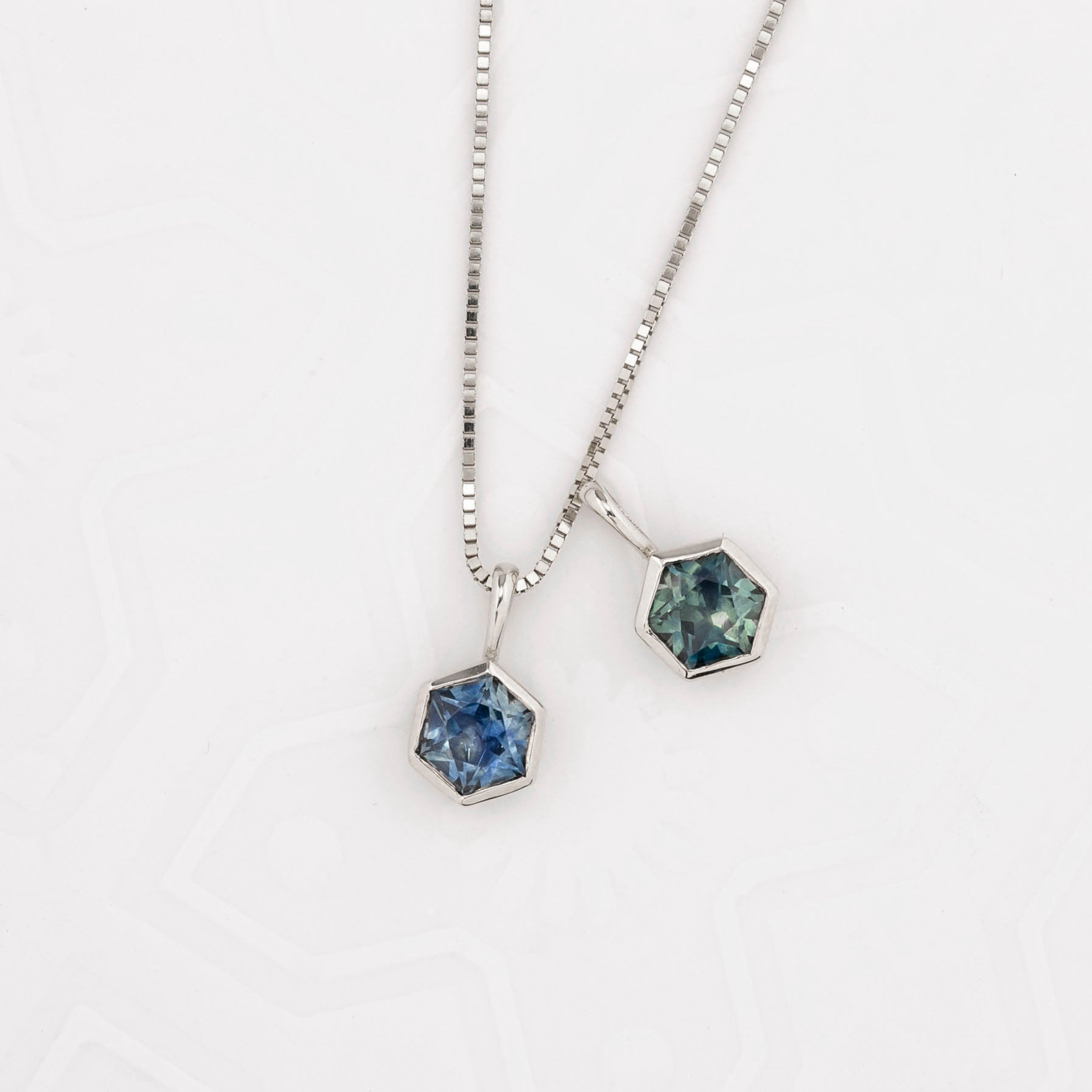 Patia Charm Necklace Hexagon Setting