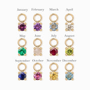 Birthstone Hoop Earrings