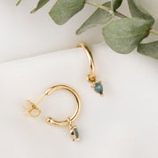 Montana Sapphire Hoop Earrings