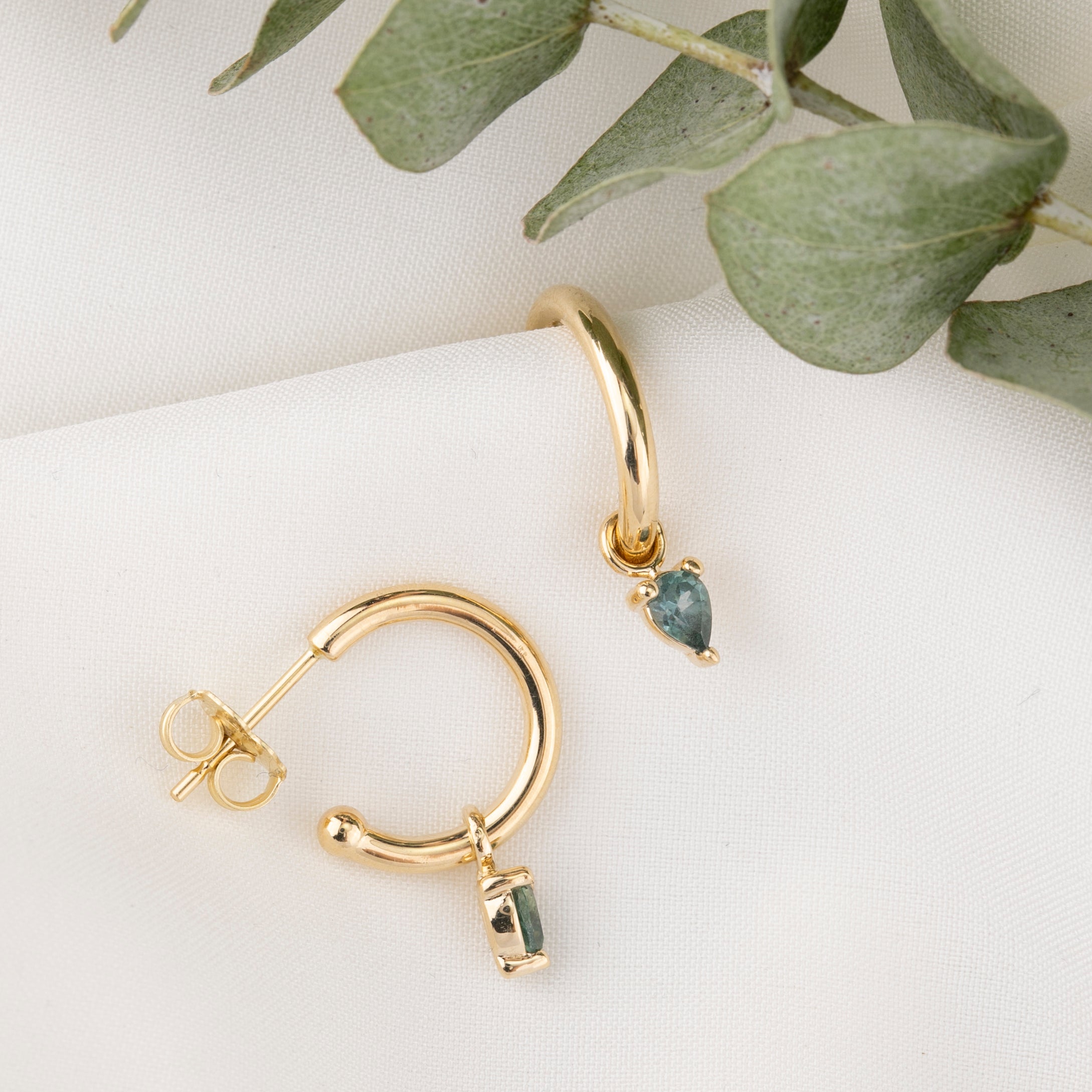 Montana Sapphire Hoop Earrings