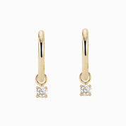 Round Diamond Hoop Earrings