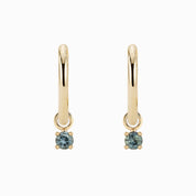 Montana Sapphire Hoop Earrings | 4 prong