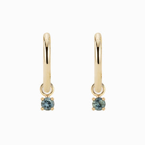 Montana Sapphire Hoop Earrings | 4 prong