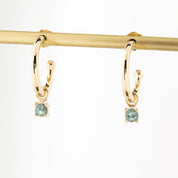 Hoop Charm, Round Montana Sapphire