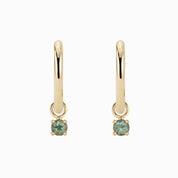 Montana Sapphire Hoop Earrings | 4 prong