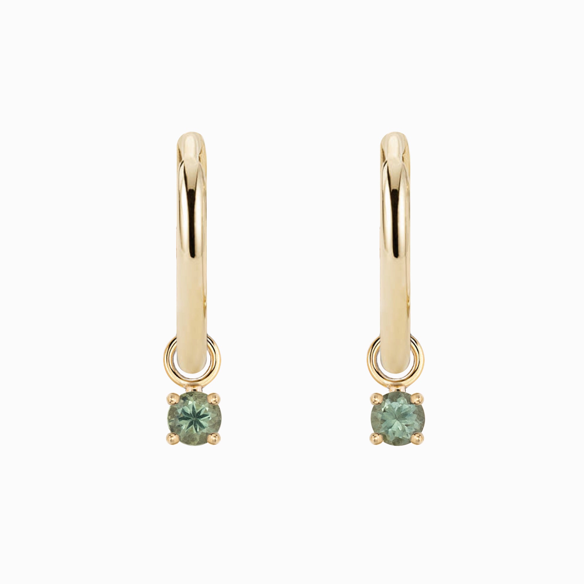 Montana Sapphire Hoop Earrings | 4 prong