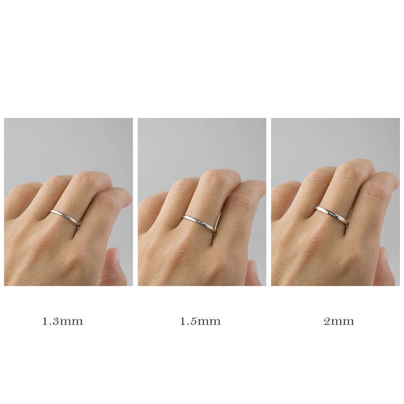 ハーフラウンド ストレート リング Half-Round Straight Band