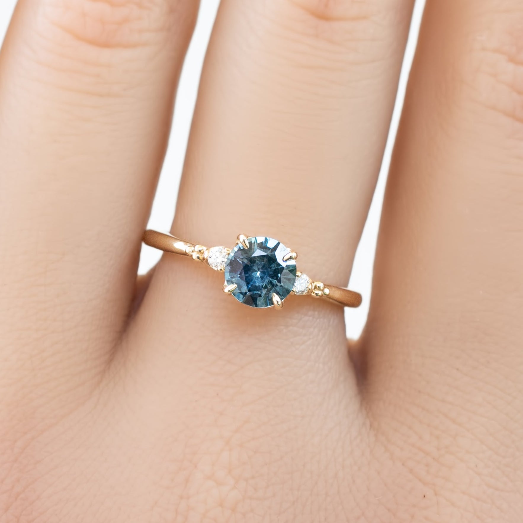 Estel Ring, 0.79ct Blue Montana Sapphire
