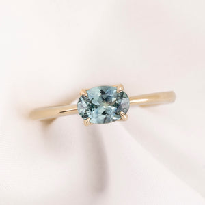 Sara Ring, 1.04ct Montana Sapphire, oval shape gemstone