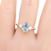 Ayana Ring, 1.53ct Light Blue Montana Sapphire