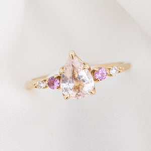 【一点物】エステルリュックスリング ・1.18ct・非加熱マダガスカル産ライトピンクサファイア・K14YG