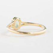 Kylie Ring 0.6ct Green Madagascar Sapphire, 14k Yellow Gold (One of a kind)