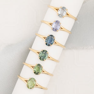 Kylie Ring, 0.60ct Madagascar Sapphire, oval shape gemstone