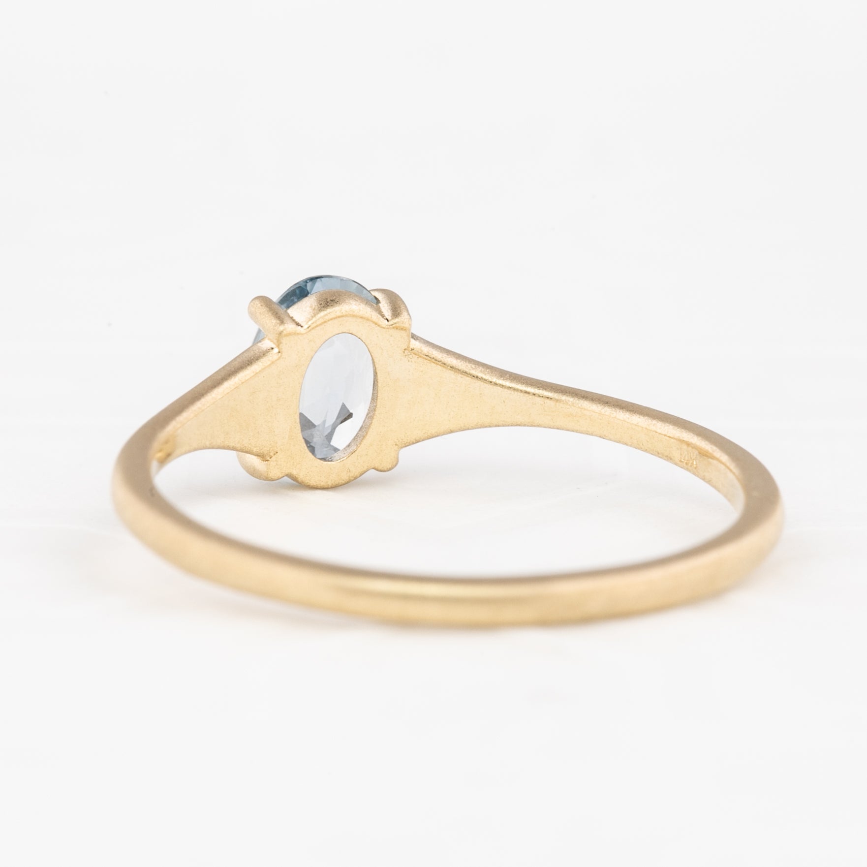 Piper Ring 0.60ct Blue Madagascar Sapphire, 14K Yellow Gold (One of a kind)