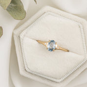 Piper Ring 0.60ct Blue Madagascar Sapphire, 14K Yellow Gold (One of a kind)