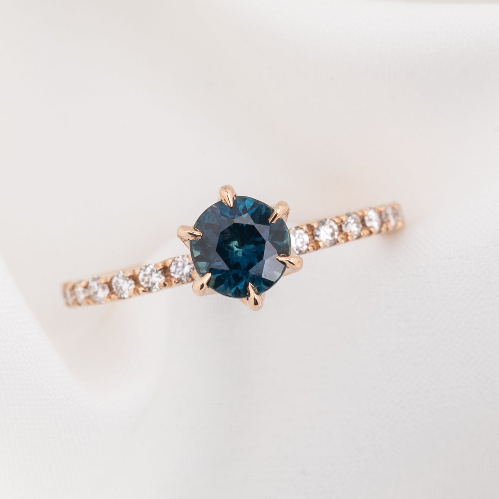 Maria Luxe Ring, 1.01ct Montana Sapphire