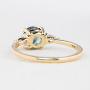 Olivia Ring 1.38ct Blue Green Montana Sapphire, 14k Yellow Gold (One of a kind)