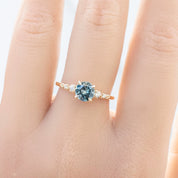 【一点物】エステルリュックスリング ・1.09ct・加熱モンタナ産ライトアイシーブルーサファイア・K14YG