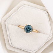 Sara Ring 2.04ct Blue Montana Sapphire, 14k Yellow Gold (One of a kind)