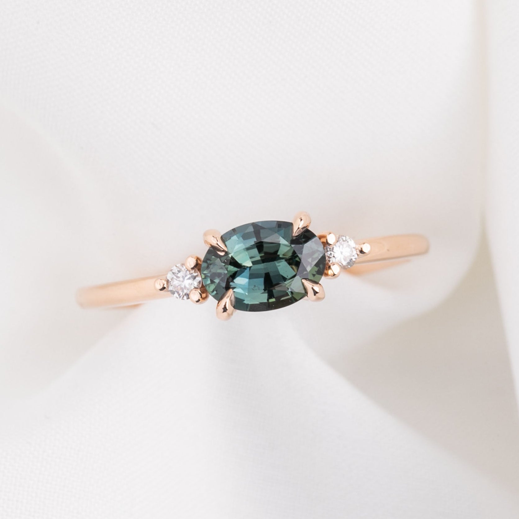 Emilie Ring, 0.88ct Madagascar Sapphire, oval shape gemstone
