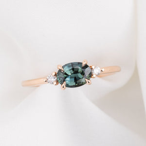 Emilie Ring, 0.88ct Madagascar Sapphire, oval shape gemstone