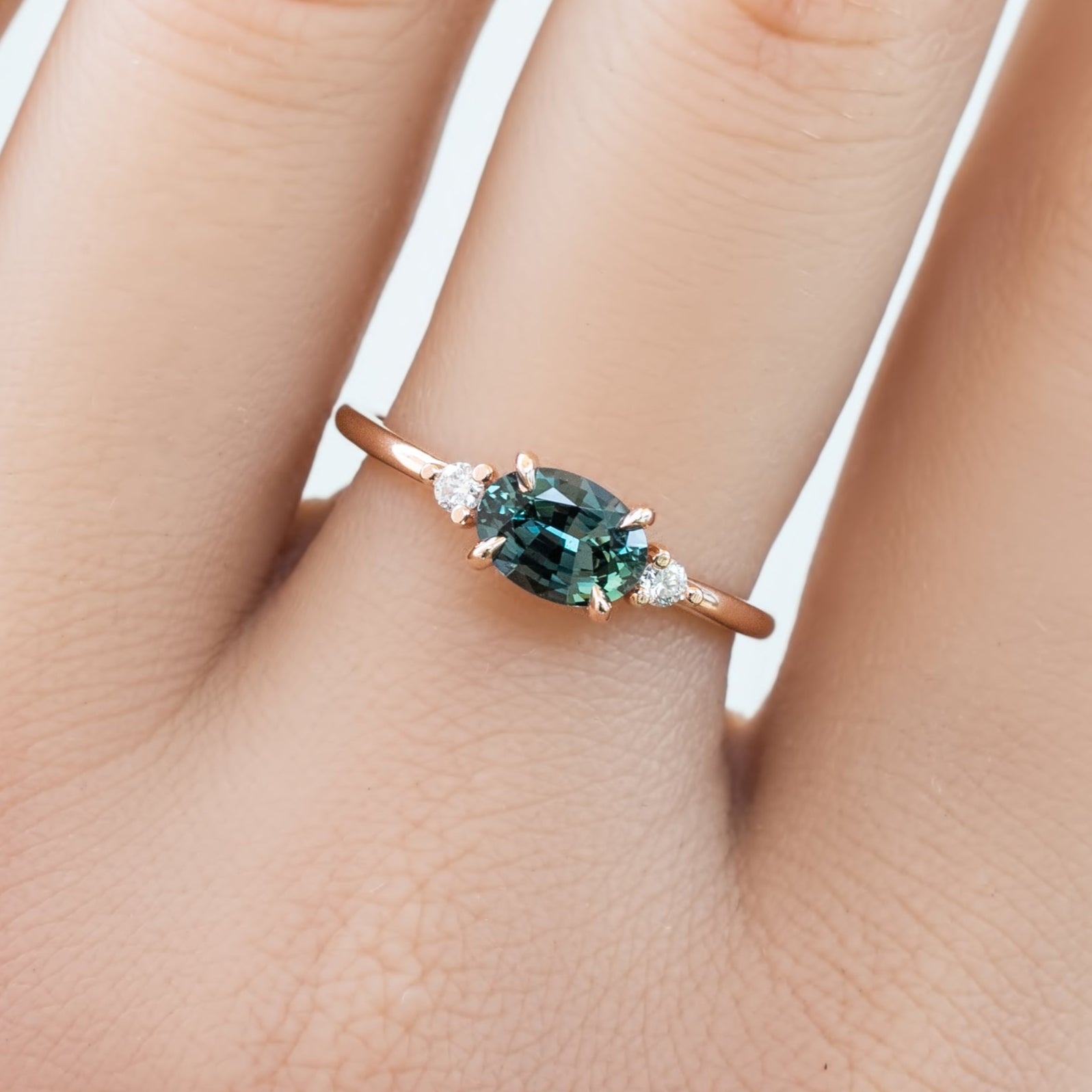 Emilie Ring, 0.88ct Madagascar Sapphire, oval shape gemstone
