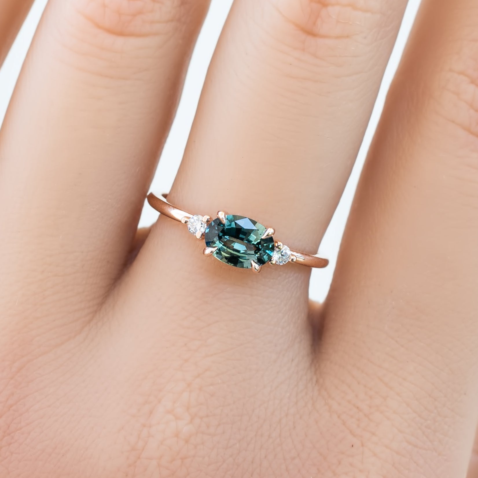 Emilie Ring, 0.77ct Madagascar Sapphire, oval shape gemstone