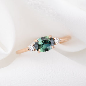 Emilie Ring, 0.77ct Madagascar Sapphire, oval shape gemstone