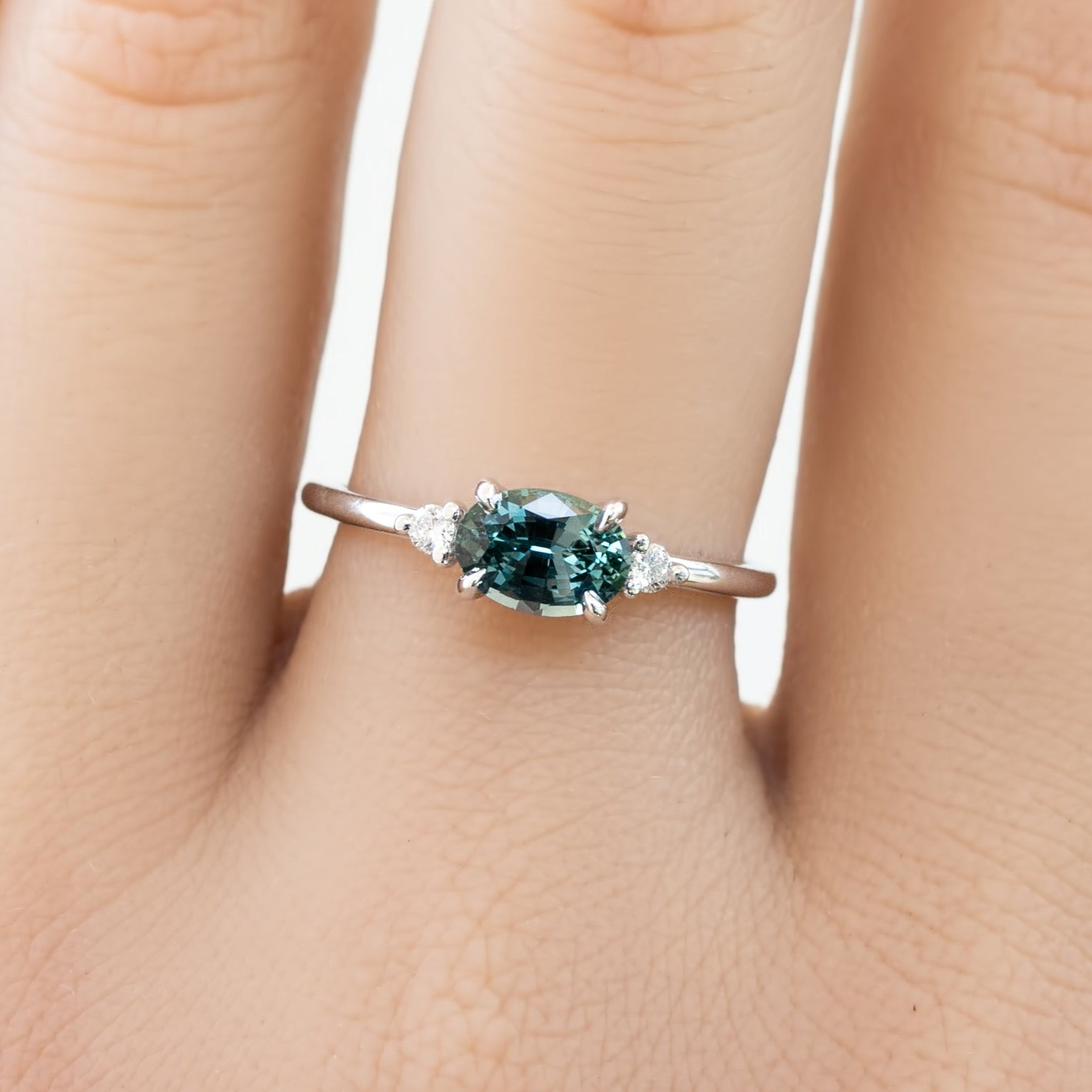 Emilie Ring, 0.97ct Madagascar Sapphire, oval shape gemstone