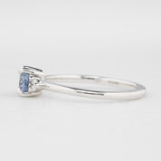 Emilie Ring 0.98ct Light Blue Umba Sapphire, 14k White Gold (One of a kind)