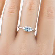 Emilie Ring 0.98ct Light Blue Umba Sapphire, 14k White Gold (One of a kind)