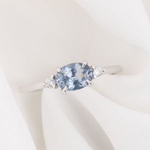 Emilie Ring, 0.98ct Umba Sapphire, oval shape gemstone