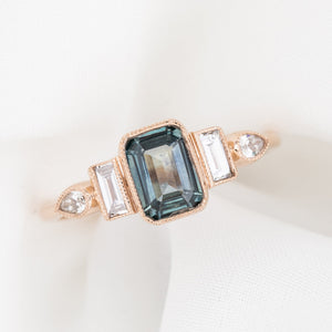 Edith Ring, 0.96ct Montana Sapphire
