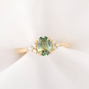 Teresa Ring, 0.84ct Green Montana Sapphire