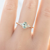 Teresa Ring 1.07ct Light Green Montana Sapphire, 14k Yellow Gold (One of a kind)