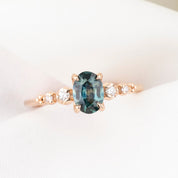 Estel Fleur Ring, 0.93ct Montana Sapphire One of a kind