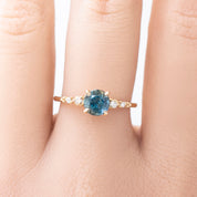 Estel Fleur Ring, 1.15ct Montana Sapphire