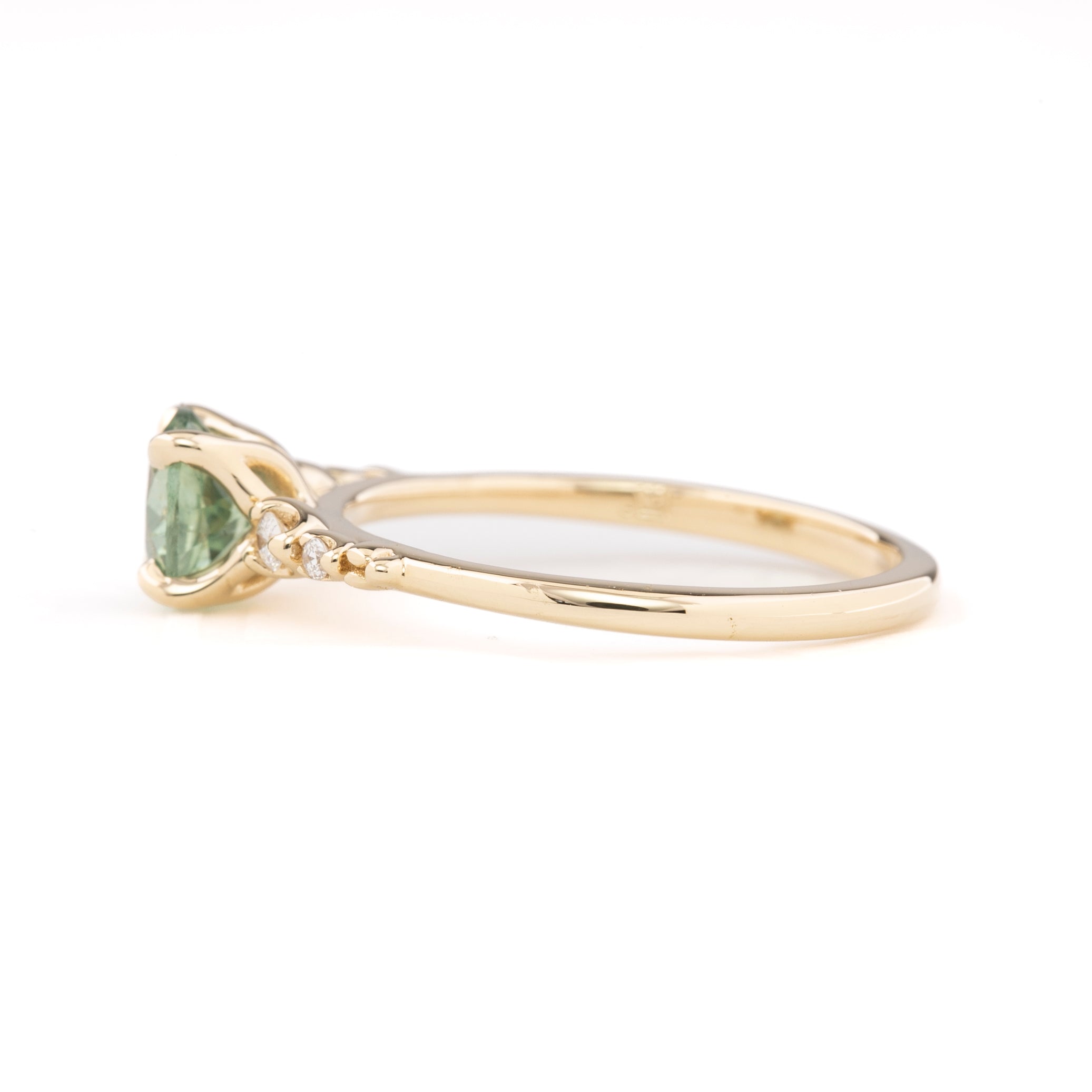 Estel Fleur Ring, 0.86ct Light Blue Montana Sapphire