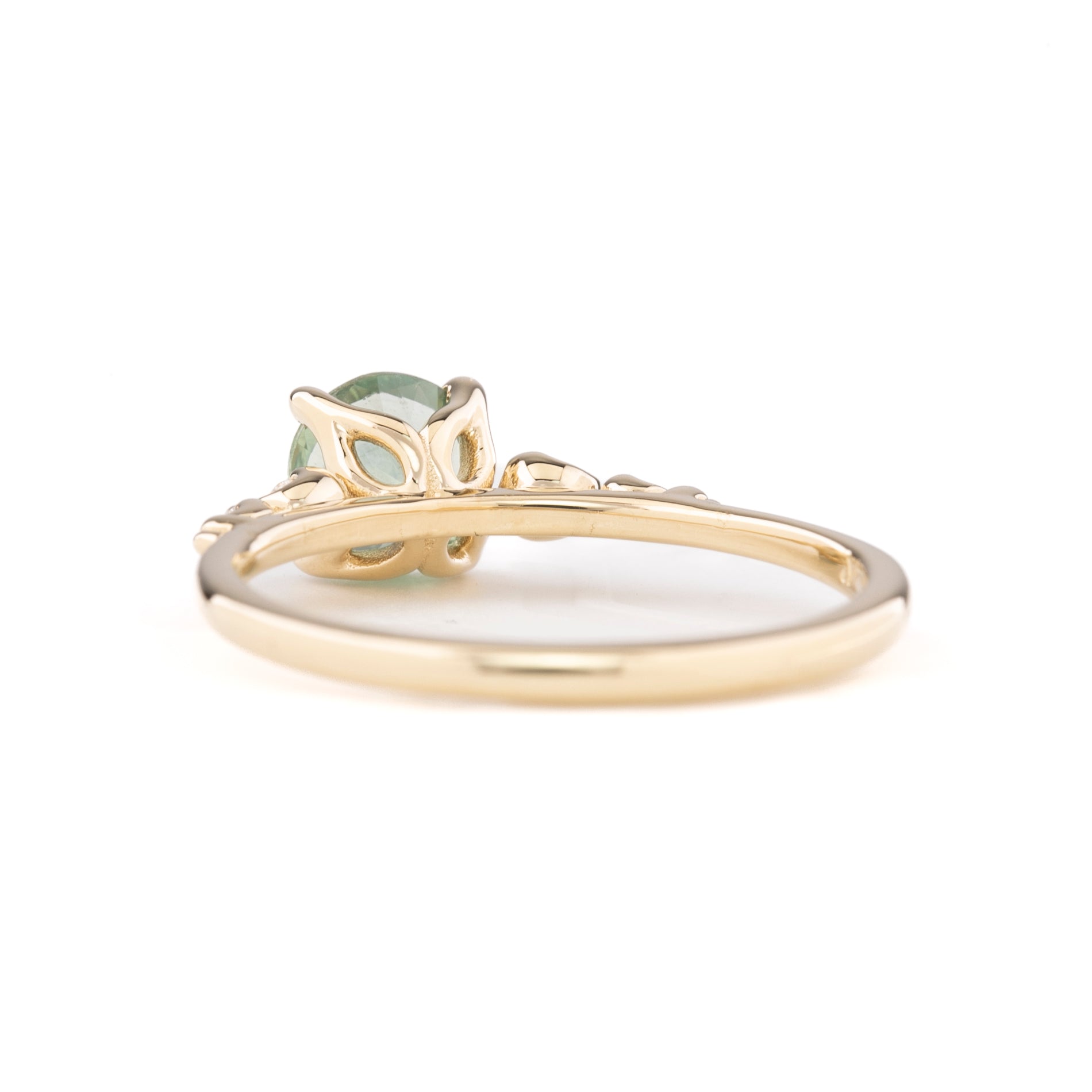 Estel Fleur Ring, 0.86ct Light Blue Montana Sapphire