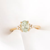 Teresa Ring, 1.39ct Light Green Montana Sapphire