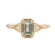 Agatha Ring, 1.59ct Light Green Montana Sapphire