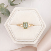 Agatha Ring, 1.59ct Light Green Montana Sapphire