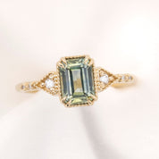 Agatha Ring, 1.59ct Light Green Montana Sapphire